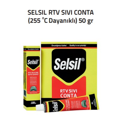 SELSİL RTV SIVI CONTA SİYAH (255 C Dayanıklı) 50 gr (K-48)